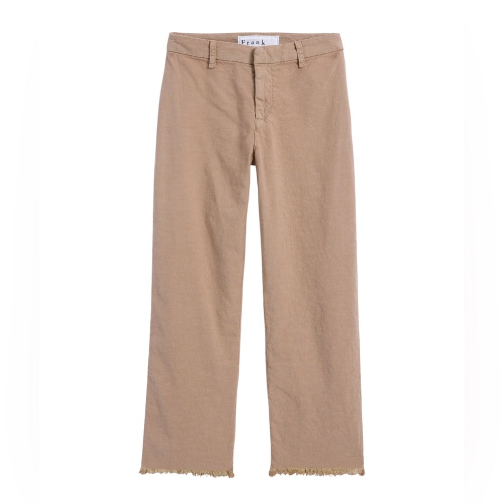 Frank & Eileen Women's Kinsale Brown Tiramasu Flax Raw Haw Pants Size 12